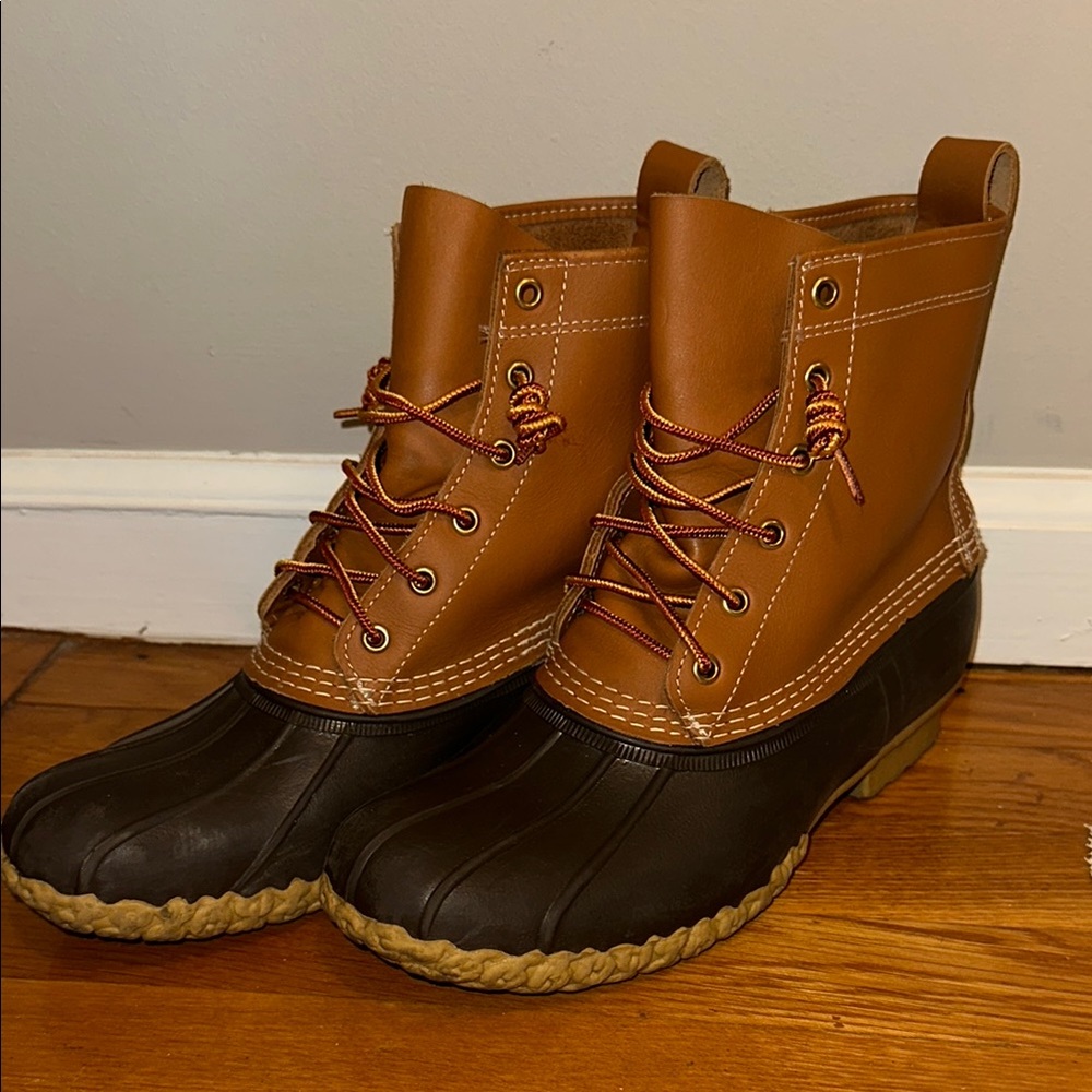 Brown and Tan LL BEAN Boots